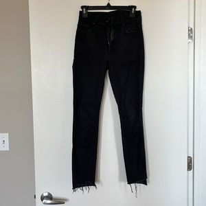 MOTHER Stunner Step Hem Ankle Jeans, Size 25